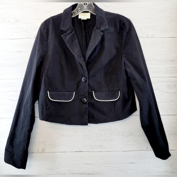 Anthropologie Jackets & Blazers - Mauve Anthropologie Cropped Blazer Jacket, Black Size 8